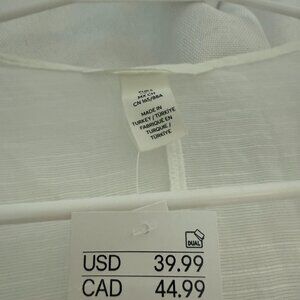 H&M Sheer White Maxi /Long - Beach Robe-S